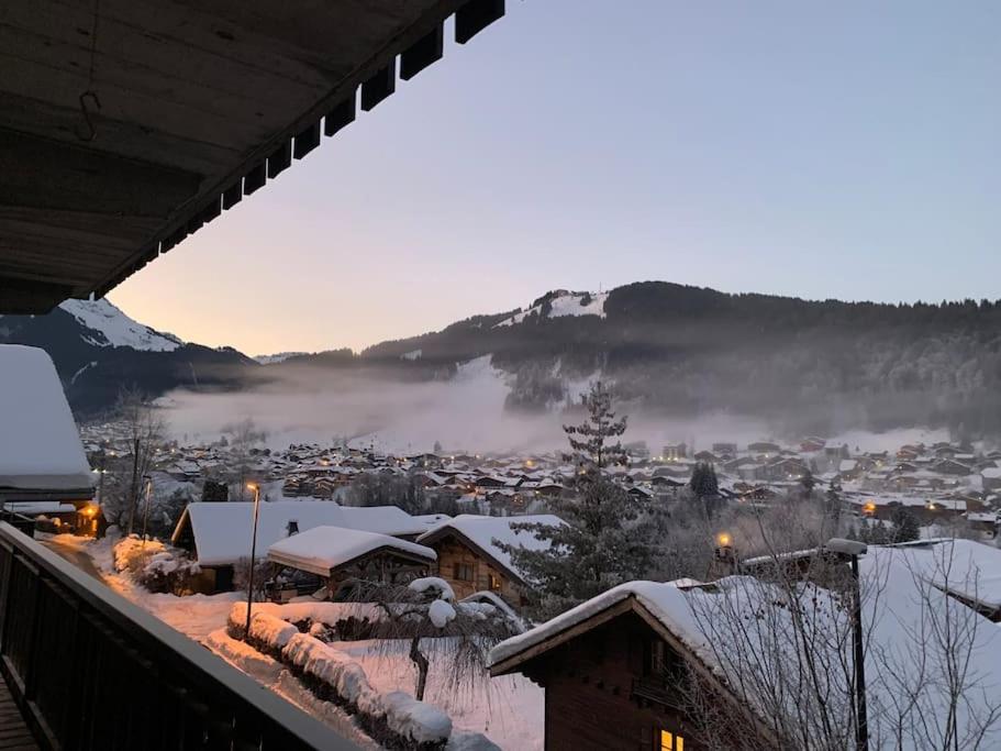 a view of a town in the snow at Morzine apartment, perfect ski and summer base for 8 in Montriond