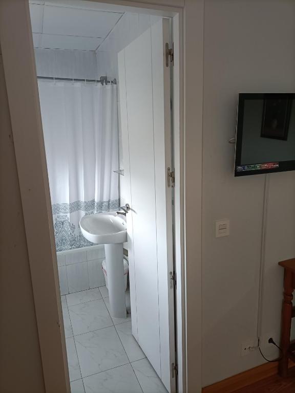 Koupelna v ubytování HOSTAL ALTO PÁRAMO