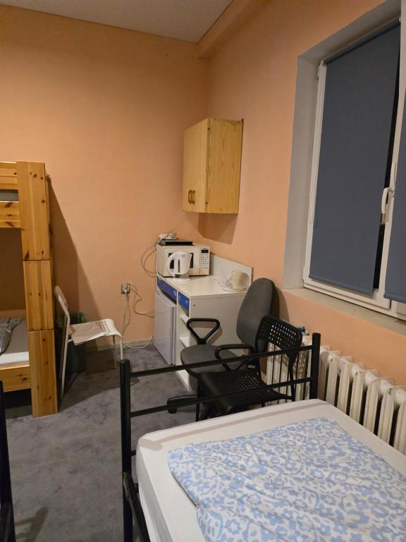 Kuchyň nebo kuchyňský kout v ubytování Hostel w Zielonce