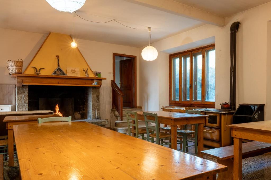 Posezení v ubytování Rifugio Asqua