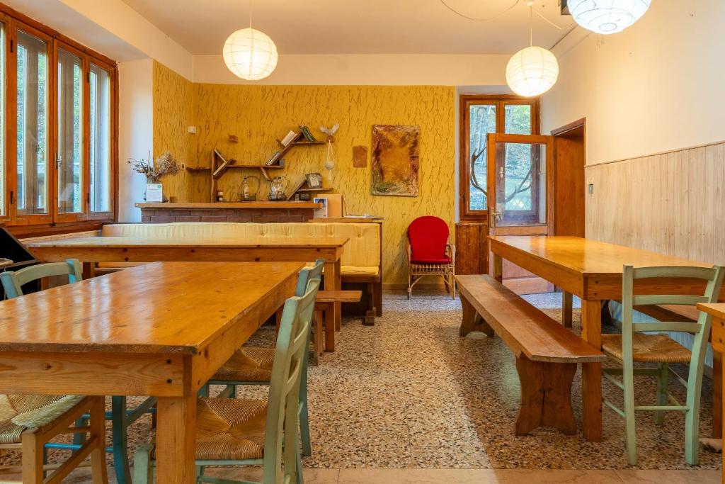 Posezení v ubytování Rifugio Asqua