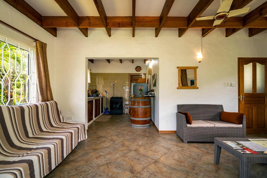 Posezení v ubytování Lemongrass Lodge