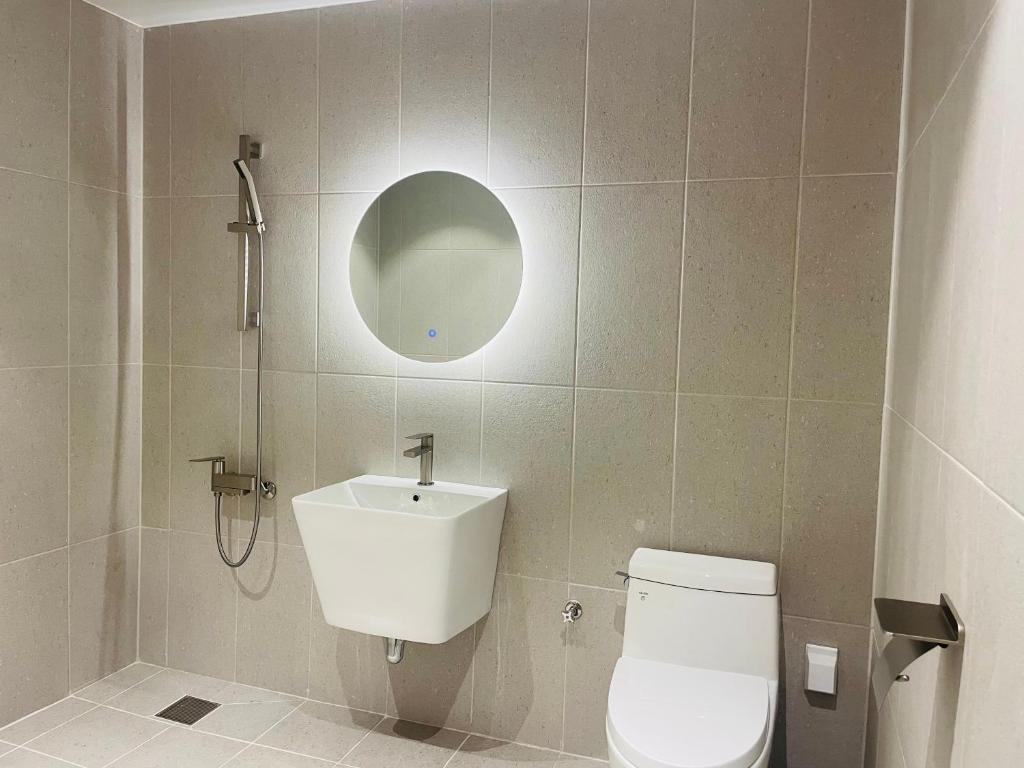 Koupelna v ubytování Hwaeun hotel