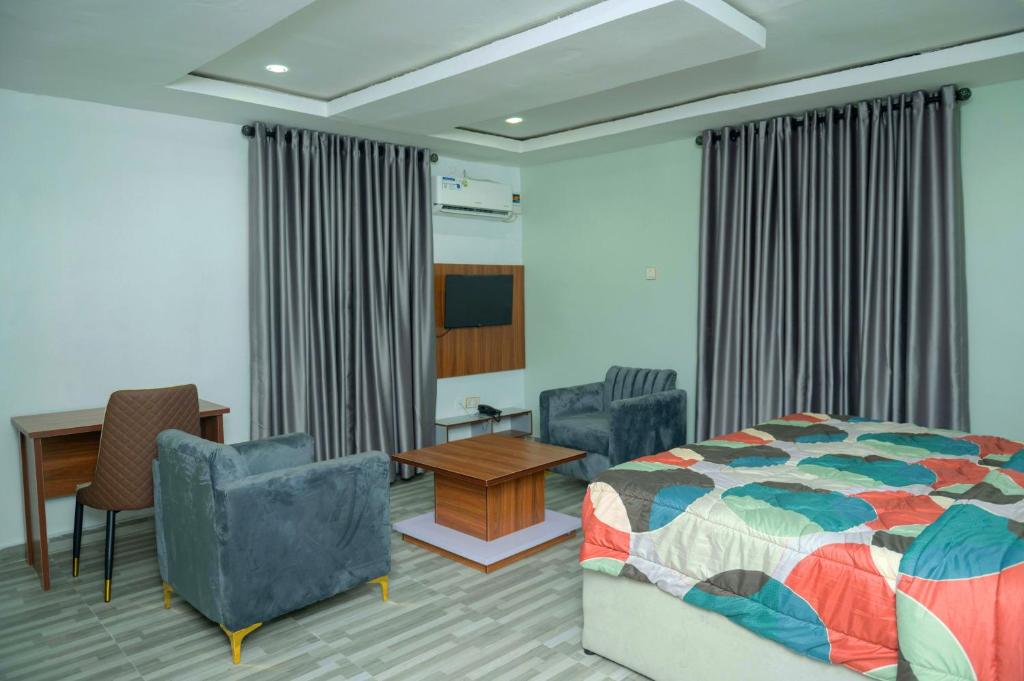 Postel nebo postele na pokoji v ubytování Goodis Apartments Ajah