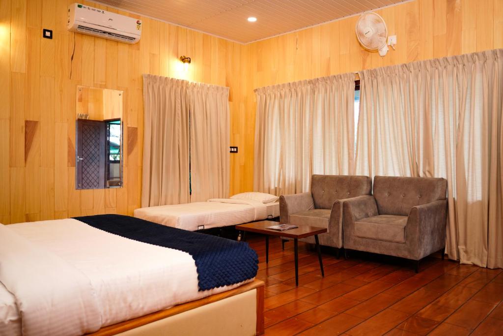 Postel nebo postele na pokoji v ubytování Space Rock Resort