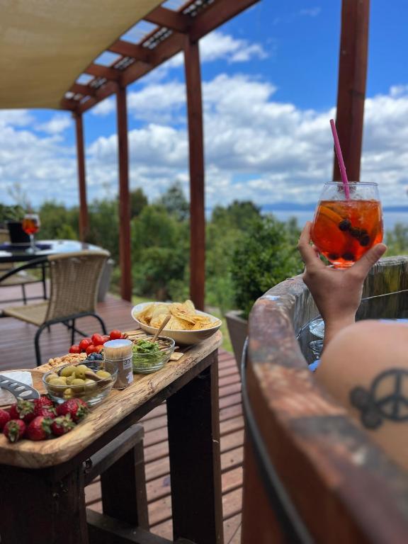 Cabañas Ayalén con vista al Lago