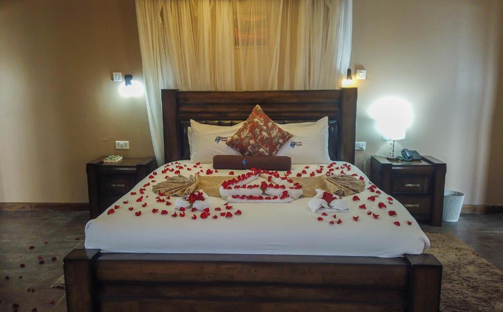 Cama o camas de una habitación en 67 Airport Hotel Nairobi
