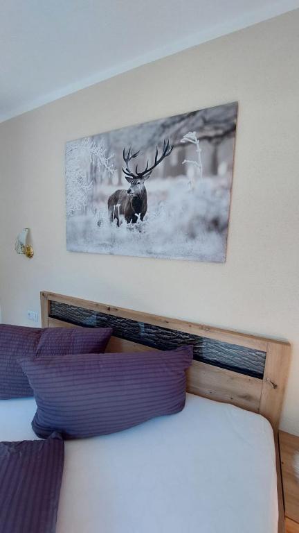 Postel nebo postele na pokoji v ubytování Haus Bergfreund