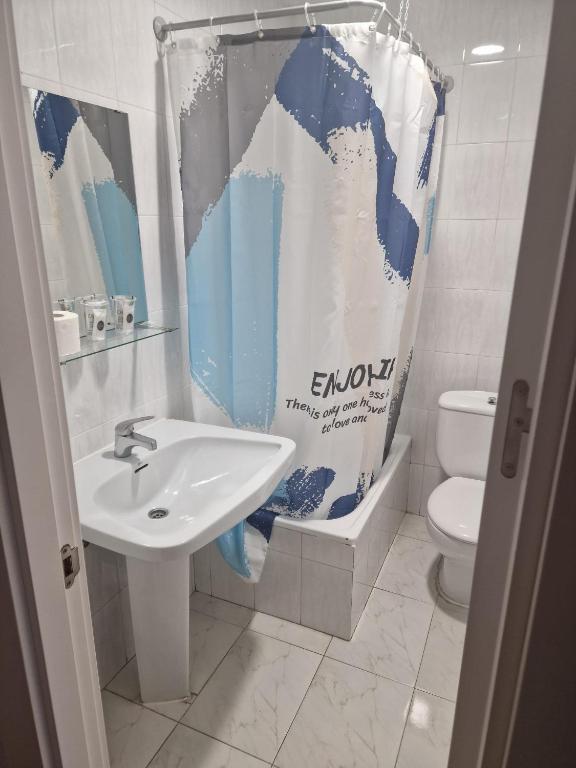 Koupelna v ubytování HOSTAL ALTO PÁRAMO