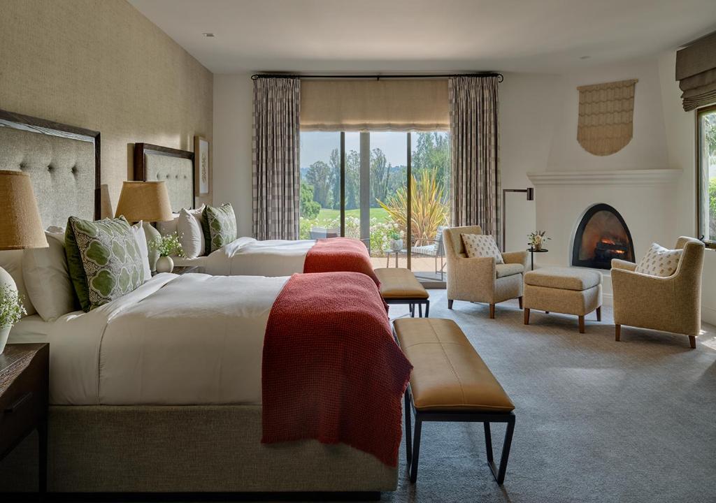 Ojai Valley Inn - Mini Suite Twee Queensize Bedden