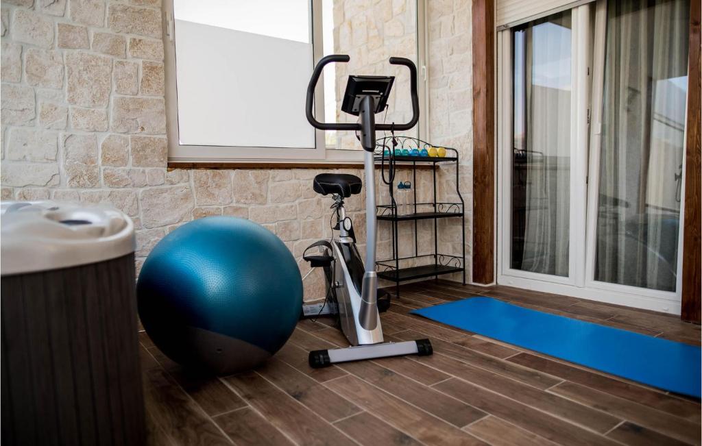 Centrum fitness w obiekcie Gorgeous Home In Vinjerac With Sauna