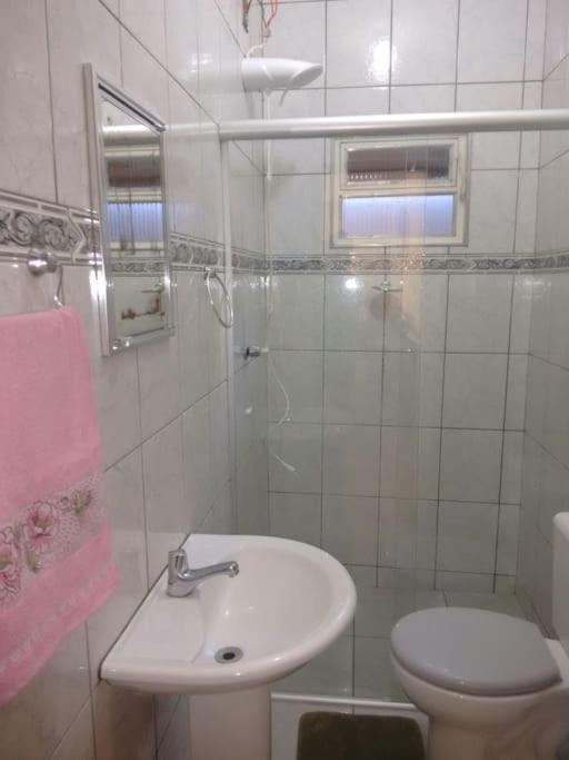 Koupelna v ubytování Casa Flamboiam