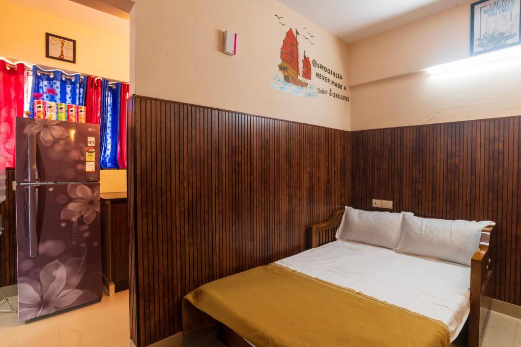Postel nebo postele na pokoji v ubytování Sancta Maria