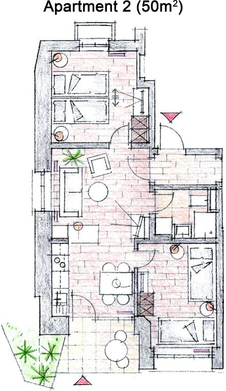 Apartmenthaus Markdorf - Two-Bedroom Apartment With Terrace