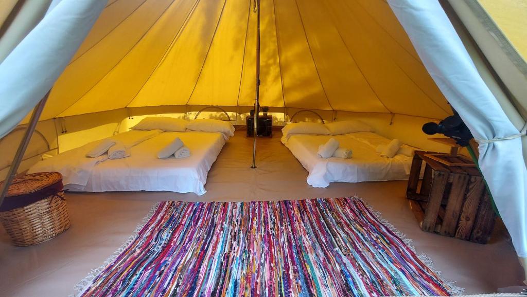 Posteľ alebo postele v izbe v ubytovaní Camping Solau