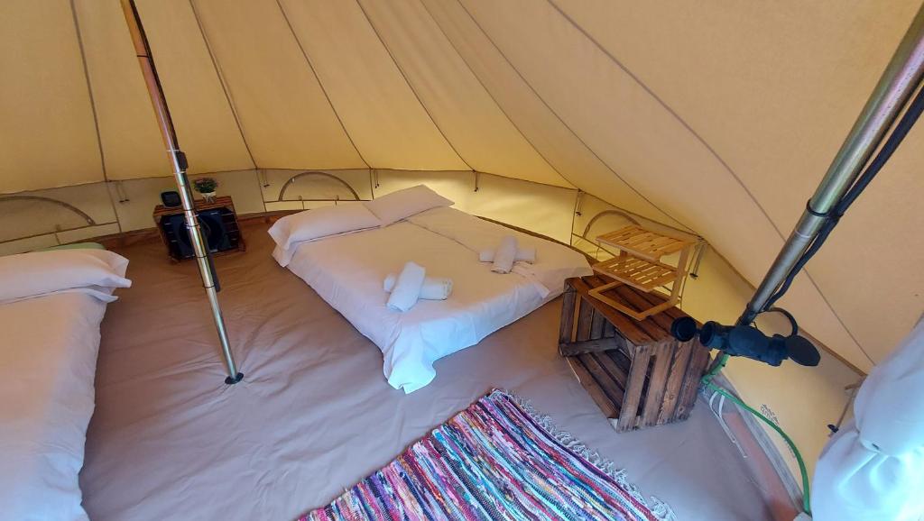 Posteľ alebo postele v izbe v ubytovaní Camping Solau