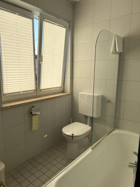 Koupelna v ubytování Hotel Berg