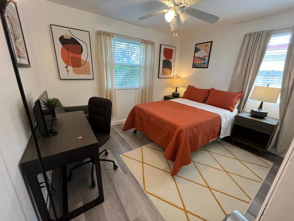 Ένα ή περισσότερα κρεβάτια σε δωμάτιο στο Horizon Haven