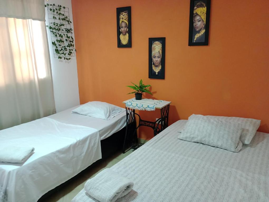 Katil atau katil-katil dalam bilik di Apartamento Familiar