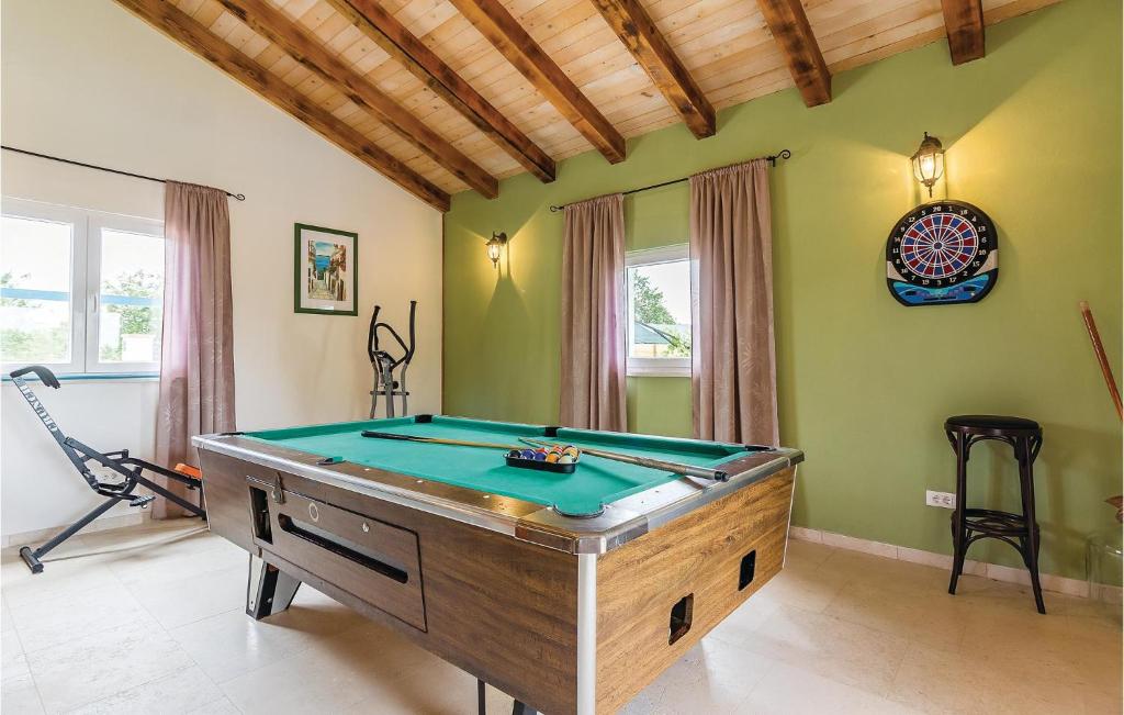 Biliár nebo kulečník v ubytování Cozy Home In Rezanci With Jacuzzi