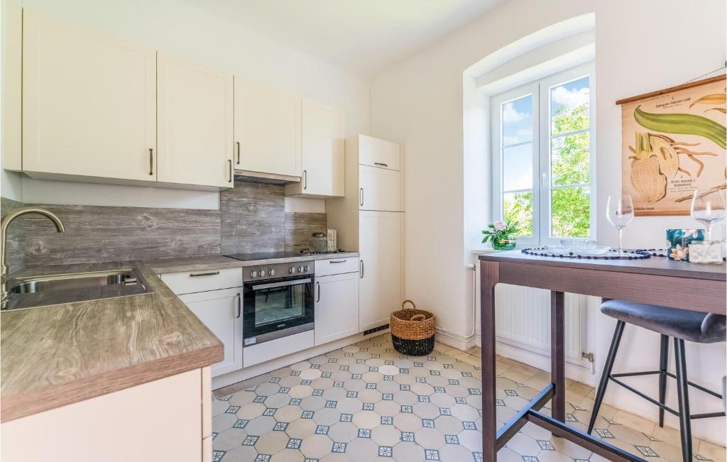 Kuchyň nebo kuchyňský kout v ubytování Ferienwohnung Im Erdgeschoss