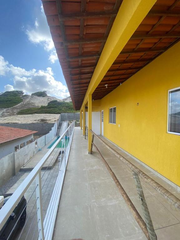 Balkón nebo terasa v ubytování Pousada Dunnas do Thyago - preços de inauguração - Praia de Caraúbas - Vista para o mar e para as dunas