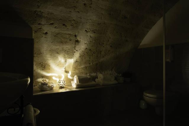 Koupelna v ubytování Il Vento dei Sassi