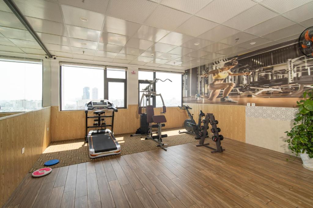 Fitness centrum a/nebo fitness zařízení v ubytování Delicate Hotel