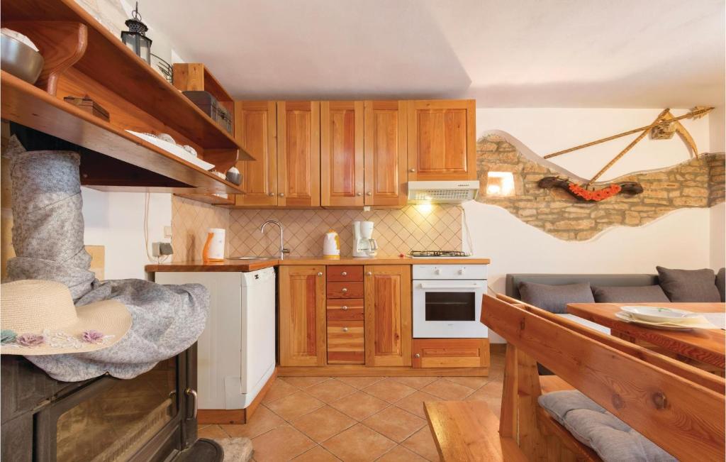 Kuchnia lub aneks kuchenny w obiekcie Lovely Home In Svetvincenat With Wifi