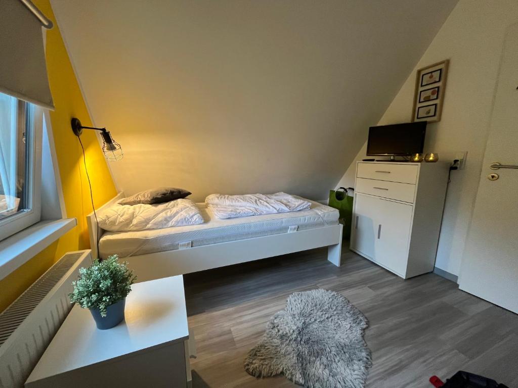 Postel nebo postele na pokoji v ubytování Ferienhaus Joschko