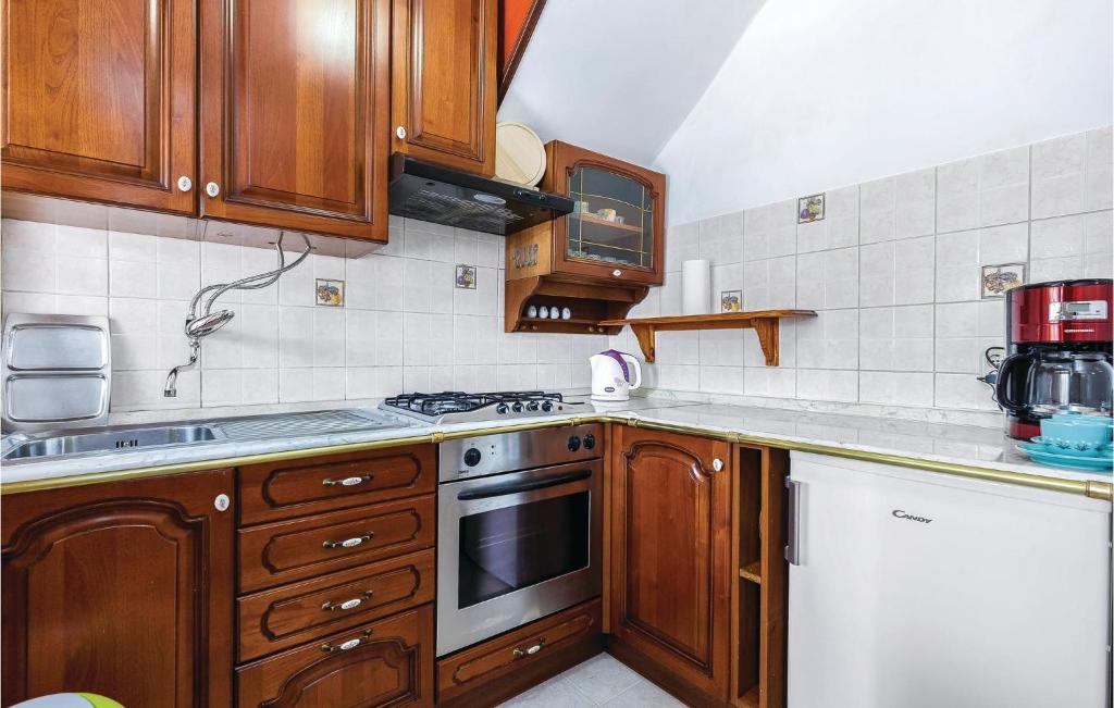 Kuchyň nebo kuchyňský kout v ubytování 4 Bedroom Cozy Home In Krizisce