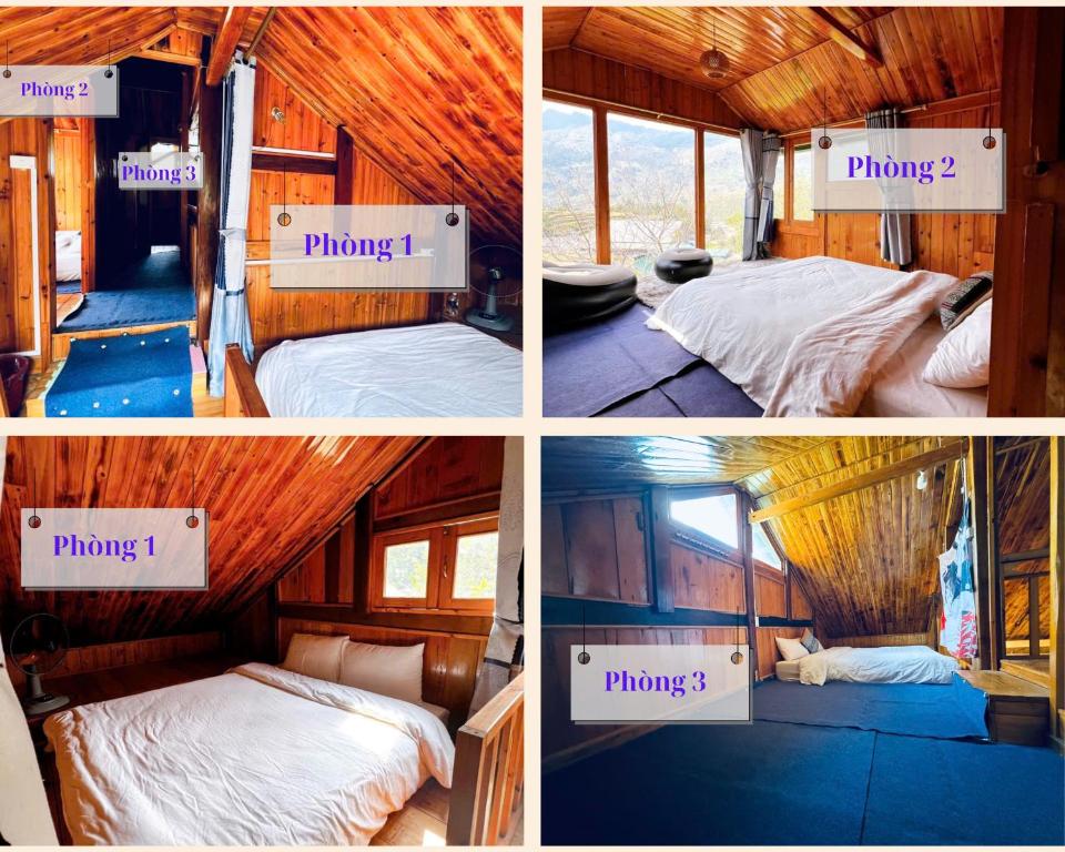 Giường trong phòng chung tại Sapa Eco Hugo