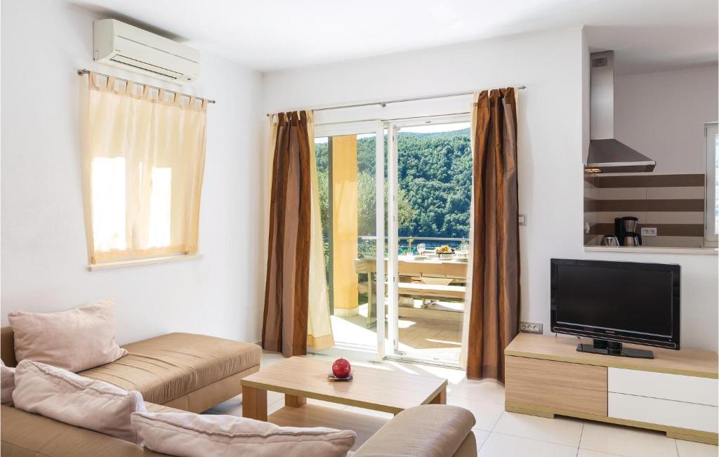 Telewizja i/lub zestaw kina domowego w obiekcie Apartment Labin Duga Luka
