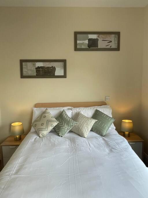 Postel nebo postele na pokoji v ubytování Centrally Located Carrick on Shannon Shore Side Apartment