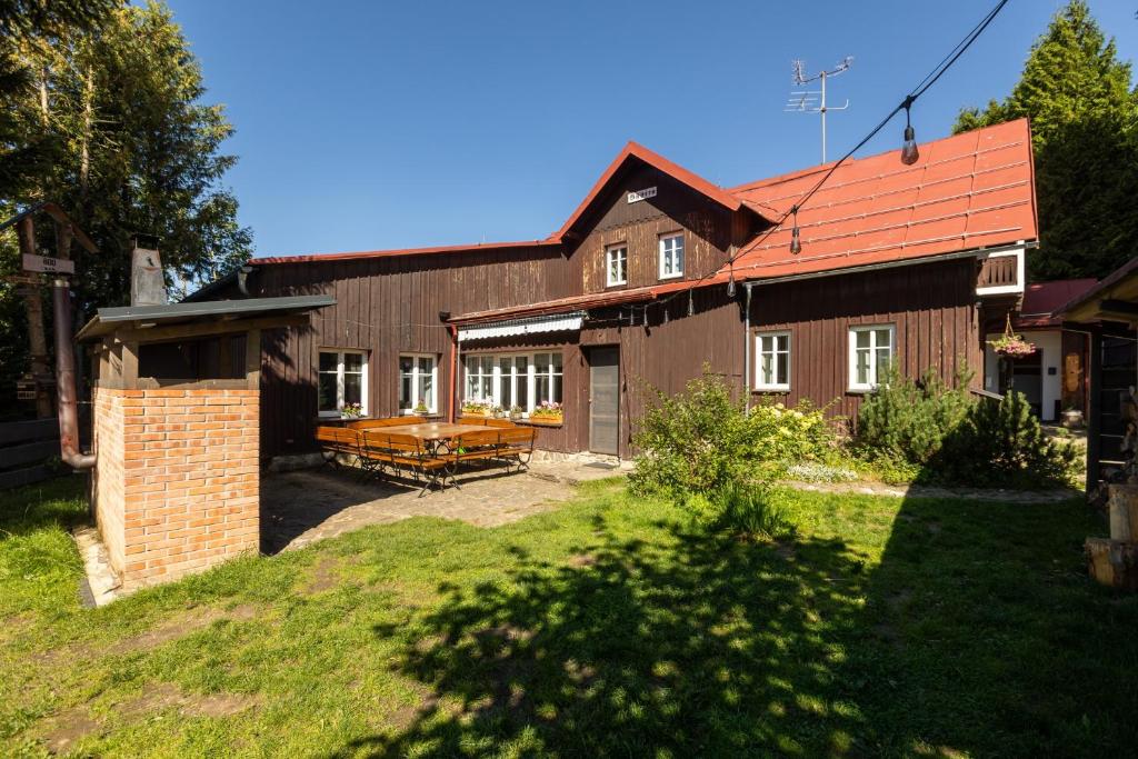 Zahrada ubytování Belvederská chalupa