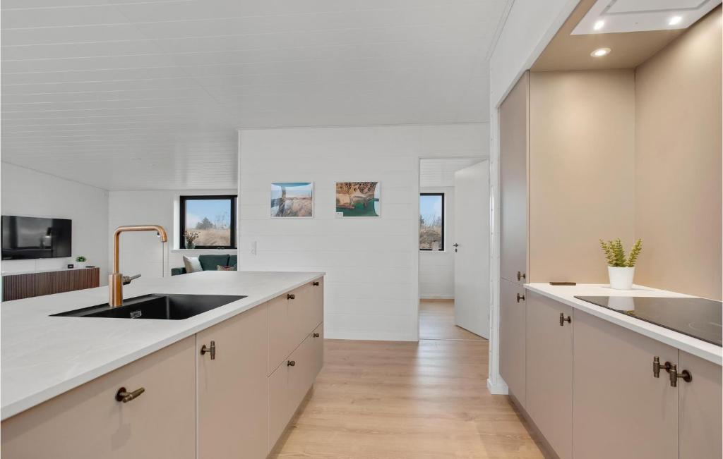 Μια τηλεόραση ή/και κέντρο ψυχαγωγίας στο 4 Bedroom Awesome Home In Bindslev