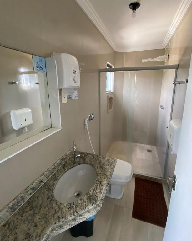 Koupelna v ubytování Faixa Hotel