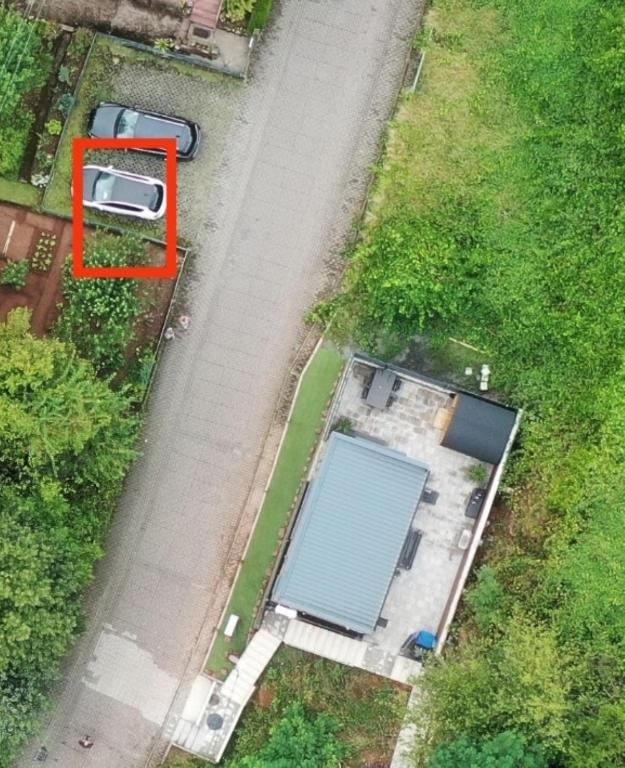 Letecký snímek ubytování Tiny House im Felsenland mit Sauna