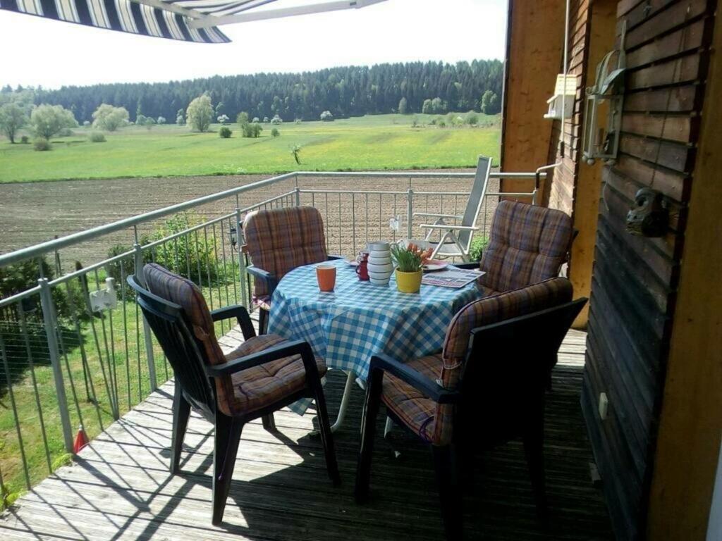 Μπαλκόνι ή βεράντα στο Ferienwohnung Riedblick Süd-Ost