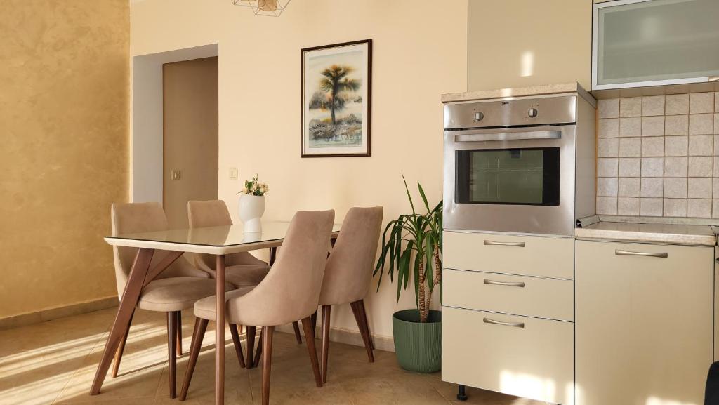 Kuchyň nebo kuchyňský kout v ubytování Apartments Teodo