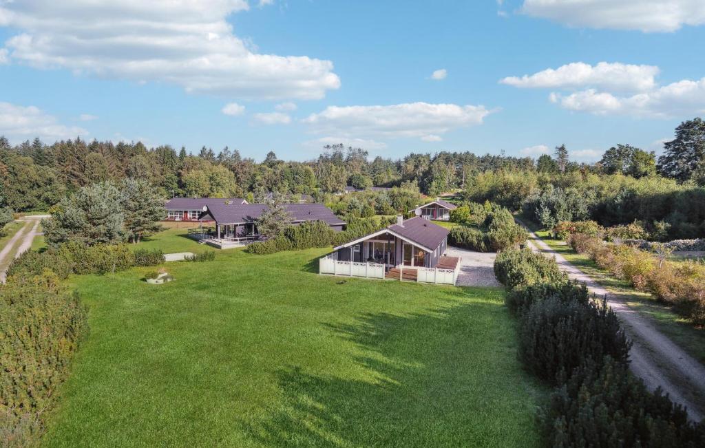 an aerial view of a house with a large yard at 3 Bedroom Gorgeous Home In Ebeltoft in Ebeltoft