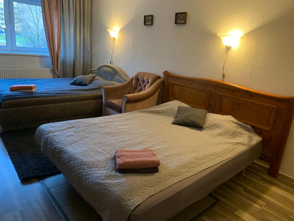 Postel nebo postele na pokoji v ubytování K65, Nice 1-bedroom apartment - 2 big beds