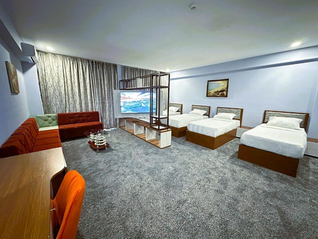 Postel nebo postele na pokoji v ubytování Amazon Hotel - Free Massage