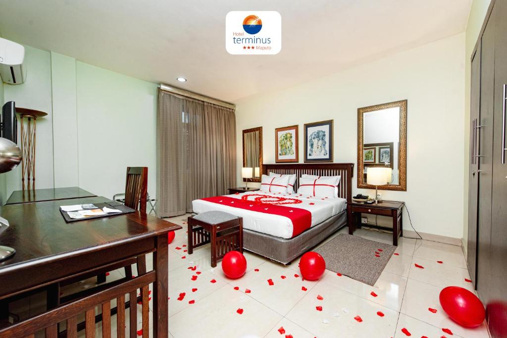 Voodi või voodid majutusasutuse Hotel Terminus Maputo toas