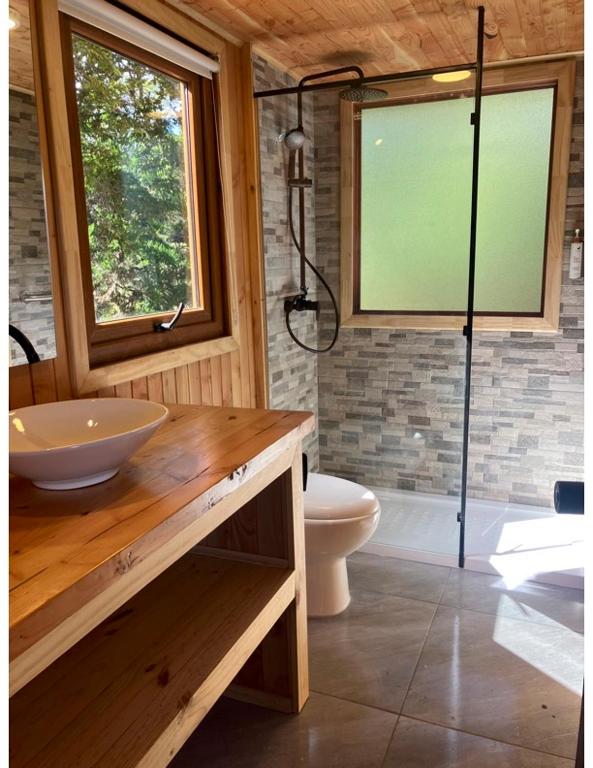 Koupelna v ubytování Terra Luna Lodge