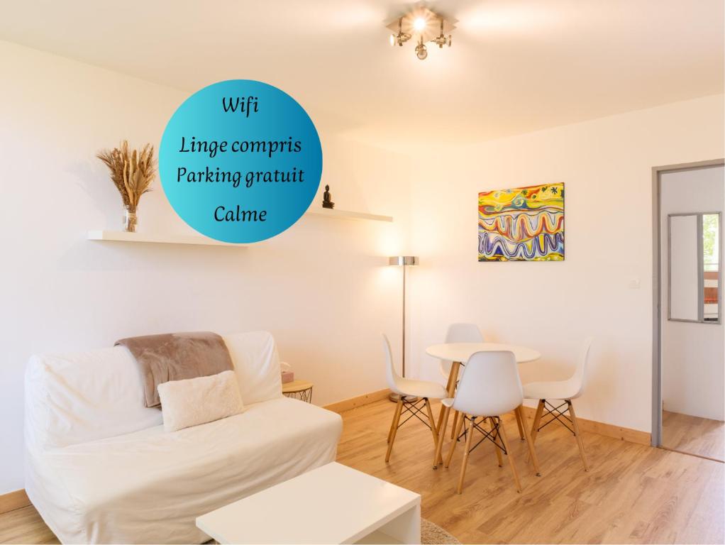 Posezení v ubytování Appartement charmant et cosy