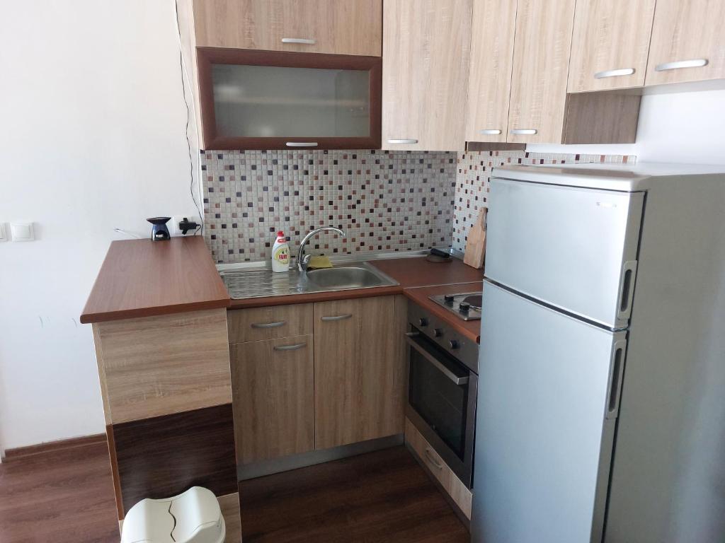 Kuchyň nebo kuchyňský kout v ubytování Apartmani Kuzman