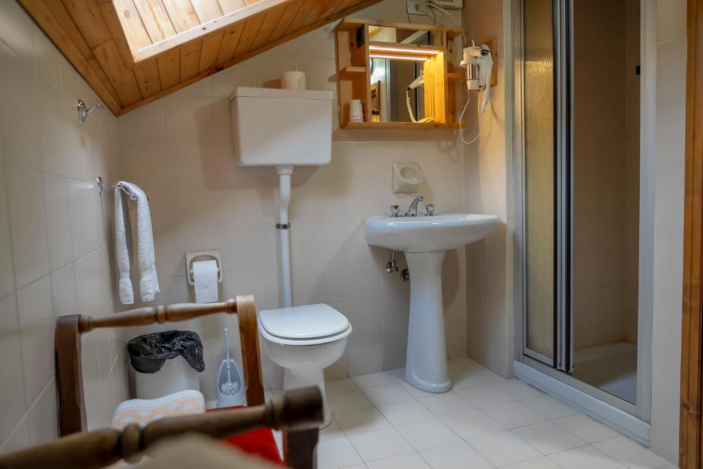 Koupelna v ubytování Camere vecchio borgo