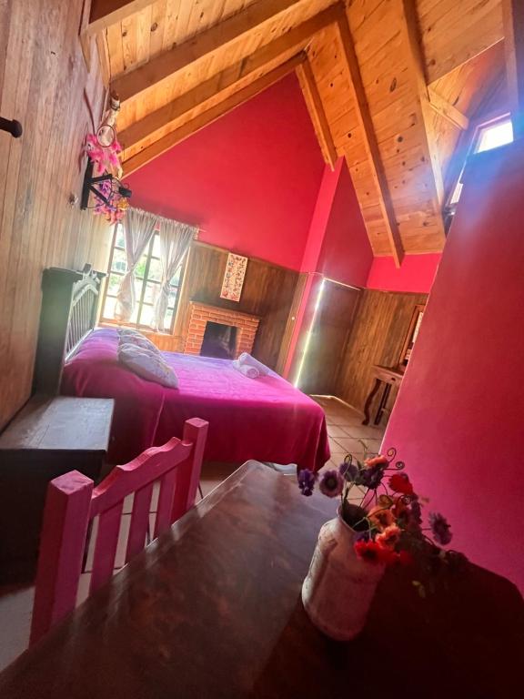 Posezení v ubytování Cabañas Cumbres de Aguacatitla