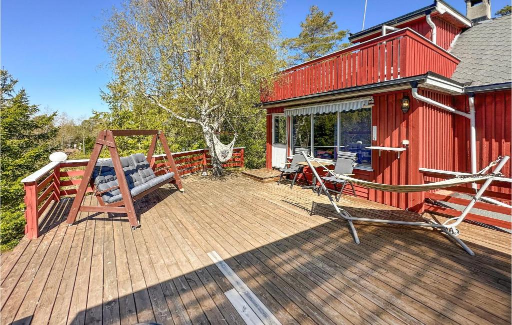 Μπαλκόνι ή βεράντα στο 4 Bedroom Gorgeous Home In Gressvik